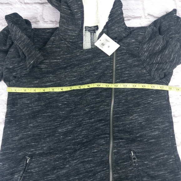 Lucky Brand full zip hooded sweater medium NEW - Picture 6 of 8